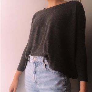 Stone gray 100% wool J.Crew sweater